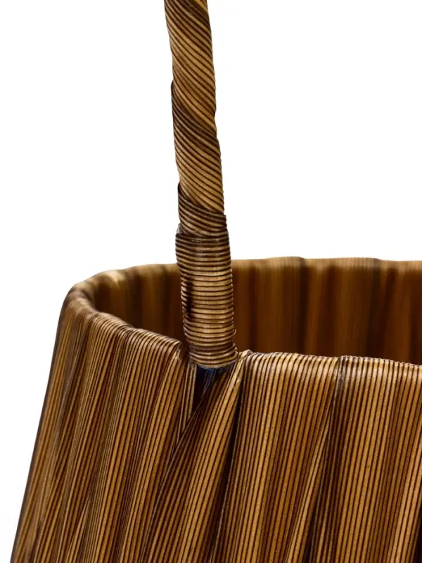 Корзина пластик 10 х 10 х 10 см, ручка__коричневый