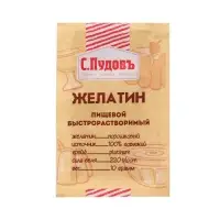 Желатин пищевой быстрорастворимый С.Пудовъ 0,01 кг