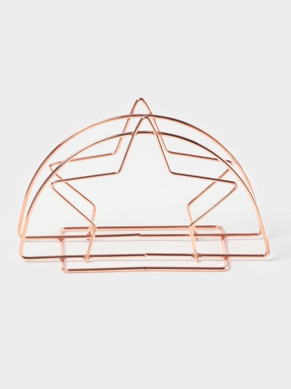 Салфетница Доляна &laquo;Звезда&raquo;, розовое золото