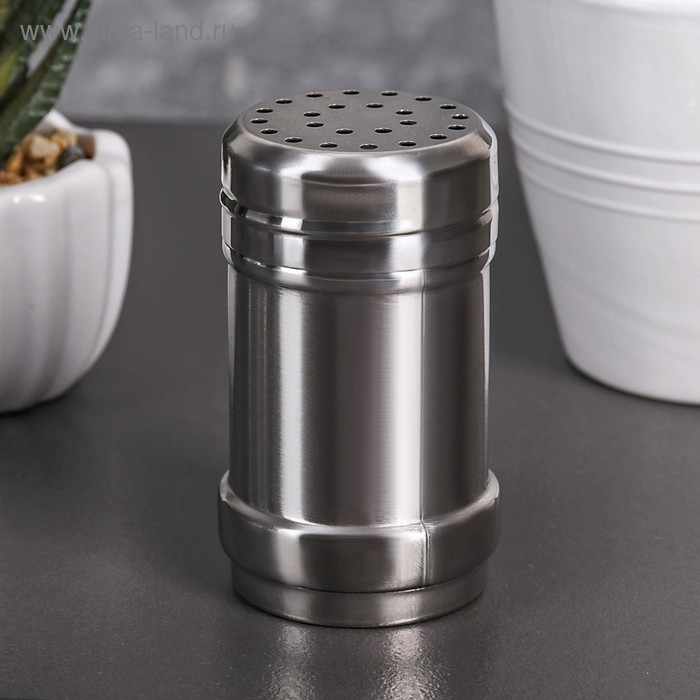 Солонка из нержавеющей стали &laquo;Металлик Сито&raquo;, 120 мл, 4&times;8 см, цвет серебряный