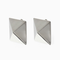 Клипсы &laquo;Тренд&raquo; квадрат, цвет серебро