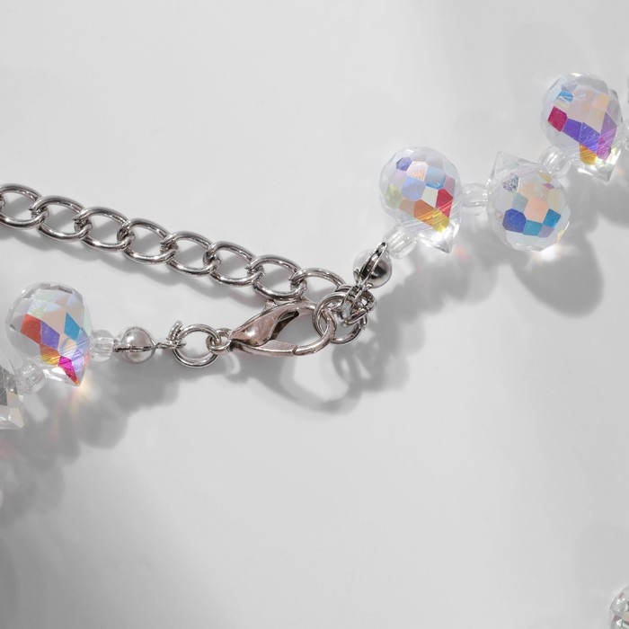 Чокер &laquo;Блеск&raquo; яркие бусины, цвет радужный в серебре, 33 см