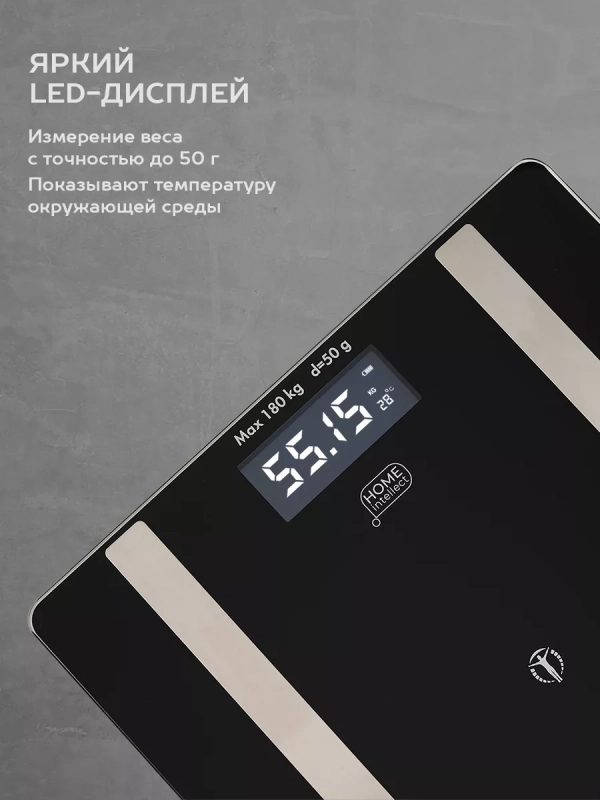 Умные весы электронные напольные до 180 кг