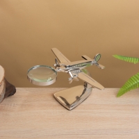 Лупа настольная "Самолёт" 15х23х12,5 см, алюминий