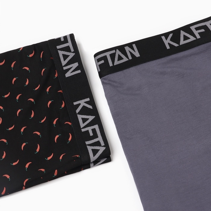 Набор трусов KAFTAN Набор трусов KAFTAN "Hot Stop" 2 пары, цв. черный/серый, р-р 46