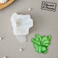 Силиконовая молд &laquo;Конфетка дракоша&raquo;, 3.8&times;3.8 см, толщина 2.2 см, цвет прозрачный