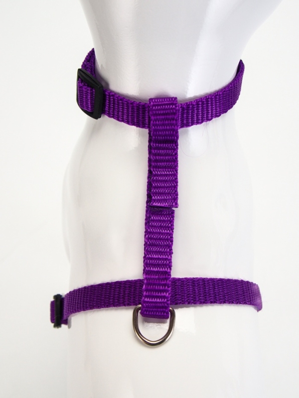 Комплект для кошек, ширина 1 см, ОШ 16,5-27 см, ОГ 21-35 см, поводок 120 см, фиолетовый