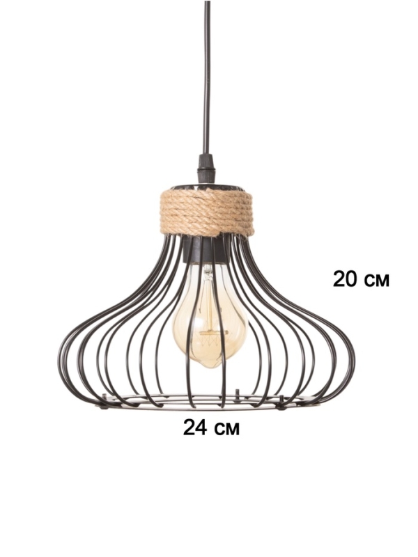 Светильник "Фон" 1х40Вт Е27 черный 23х23х18см