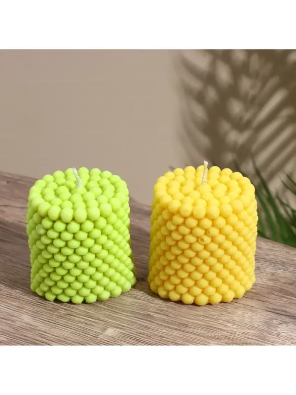 Свеча "Столб шарики" 6х6х7 см, соевый воск МИКС