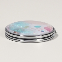 Зеркало складное &laquo;Круги&raquo;, d = 7,2 см, с увеличением, цвет МИКС