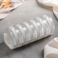 Набор для специй &laquo;Цилиндр&raquo;, 6 шт на подставке, 19&times;8&times;9 см