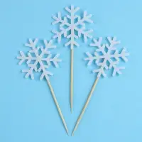 Шпажки для канапе новогодние &laquo;Снежинки&raquo;, набор 3 шт.