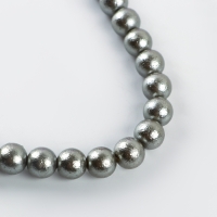 Бусины из стекла, набор 78 шт., диаметр 1 шт. &mdash; 10 мм, цвет серебряный