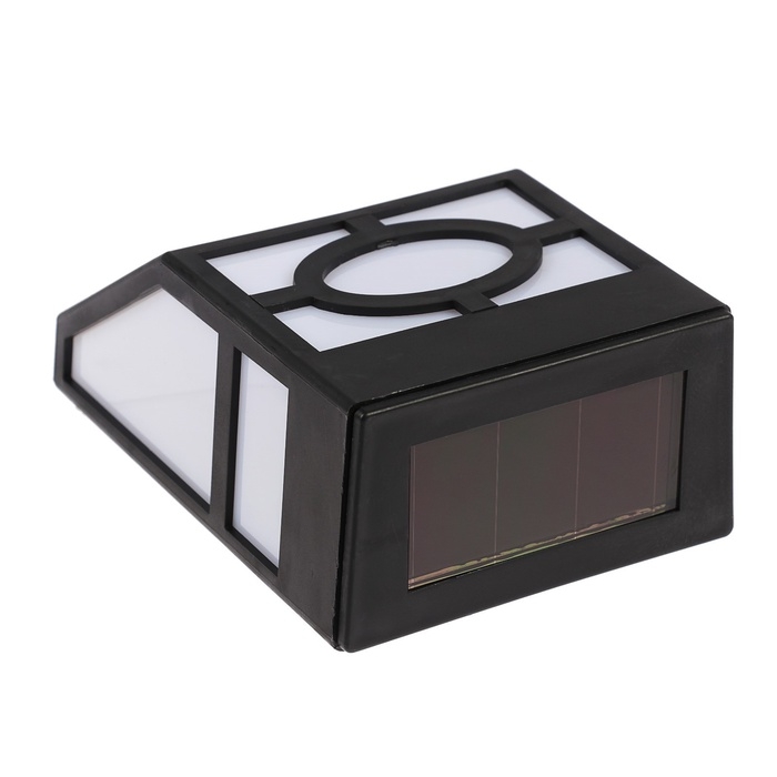 Садовый светильник на солнечной батарее, накладной, 9&times;12&times;5 см, 1 LED, свечение белое