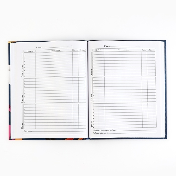 Дневник школьный 5-11 класс, в твердой обложке, 48 л. &laquo;Синий мрамор&raquo;