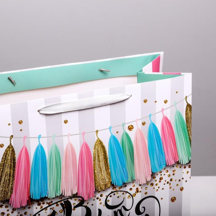 Пакет подарочный ламинированный, упаковка, &laquo;В этот чудесный день&raquo;, XL 49 х 40 х 19 см