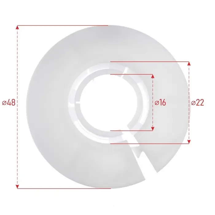 Обвод универсальный для труб Ф16-22мм "Идеал", 001 Белый