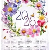 Календарь настенный 2026 &laquo;Цветы&raquo;, А4