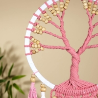 Ловец снов "Розовое дерево" 22х60 см. Ловец снов "Розовое дерево" 22х60 см.