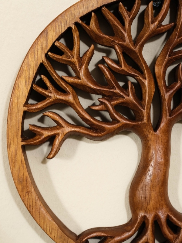 Панно "Древо жизни" дерево суар, 20х20х2 см