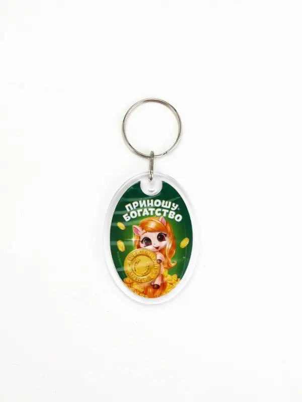 Брелок из пластика &laquo;Новогодний&raquo;, 6 шт., 5&times;4 см, МИКС