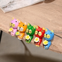 Сувенир интерьерный "Кошечки" дерево (набор 5 штук)