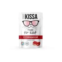 Влажный корм "Kissa" для кошек, говядина в соусе, 75 г