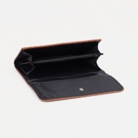 Кошелёк женский на кнопке, цвет коричневый Кошелёк женский на кнопке, цвет коричневый