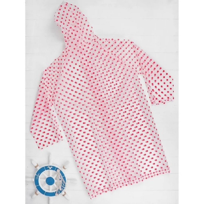 Дождевик &laquo;Горошек&raquo;, красный, универсальный размер