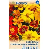 Семена цветов Бархатцы Диско отклоненные, смесь сортов  Спецсерия Benary, Ц/П,7 шт.