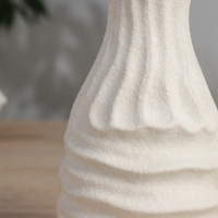 Керамическая ваза декоративная настольная &laquo;Нейтен&raquo;, для цветов, сухоцветов, d-5 см, 20&times;10.5 см, белый