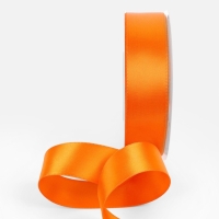 Лента атласная двухсторонняя №751 25мм*25&plusmn;1м ярко-оранжевый TR
