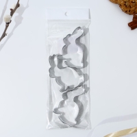 Набор форм для вырезания печенья &laquo;Кролики&raquo; на пасху, 5.8 х 7 х 1.3 см.