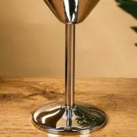 Бокал для мартини "Серебро" нержавеющая сталь 11х11х17,5 см