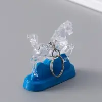 Фонарик брелок для ключей на кольце &laquo;Лошадь в горах&raquo;, мигает, 6.5&times;2.5&times;6.2 см, МИКС