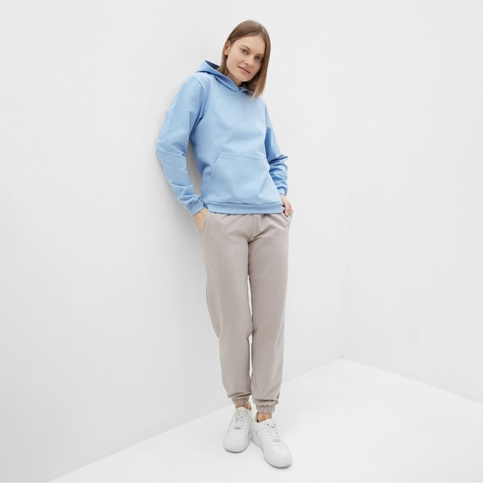 Толстовка женская НАЧЁС, цвет голубой, размер 52 Толстовка женская НАЧЁС, цвет голубой, размер 52