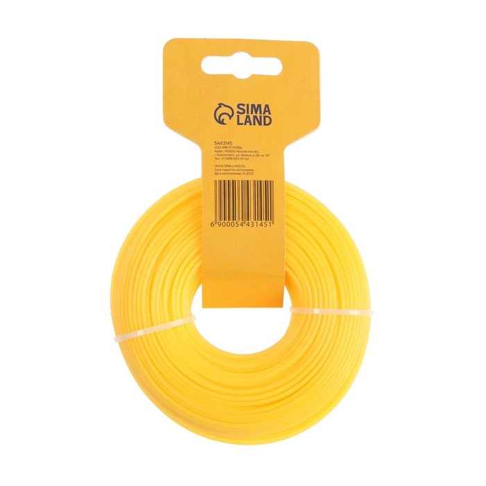 Леска для триммера ТУНДРА, сечение круг, d=2 мм, 50 м, нейлон