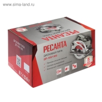 Пила циркулярная "Ресанта" ДП-165/1300, 1300 Вт, 165х20 мм, 5500 об/мин, 90/45&deg;