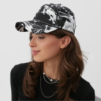 Кепка MINAKU, цвет чёрно-белый, размер 58