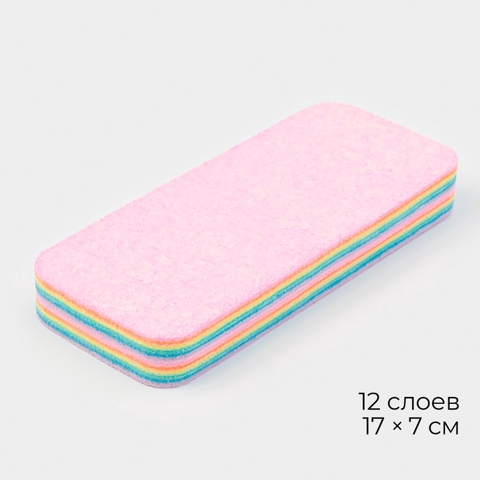 Салфетка многослойная для уборки из микрофибры MicroPVA, 17&times;7 см, 12 слоев