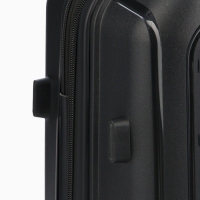 Чемодан 24", PP, 43*26*66, отд на молнии, код замок, 4 колеса, черный