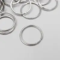Основа для брелока кольцо металл серебро набор 50 шт 2х2 см