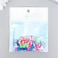 Бусины для творчества PVC "Бабочки" цветные набор 20 шт 1х1х1 см