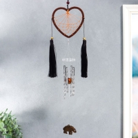 Музыка ветра с ловцом снов "Сердце с кисточками и слон" 4 трубки d=10,5 длина 45 см Музыка ветра с ловцом снов "Сердце с кисточками и слон" 4 трубки d=10,5 длина 45 см