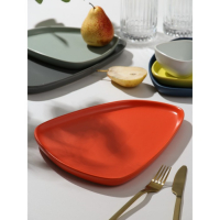 Тарелка керамическая нестандартной формы «Оранжевая», 28 х 22 см, цвет оранжевый Тарелка керамическая нестандартной формы «Оранжевая», 28 х 22 см, цвет оранжевый