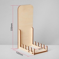 Подставка под открытки 5 ячеек, 8,2&times;13,5&times;22 см, высокая, толщина 3 мм, цвет бежевый