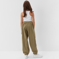 Брюки флисовые для девочки MINAKU: Fleece Soft, цвет светло-зелёный, рост 164 см