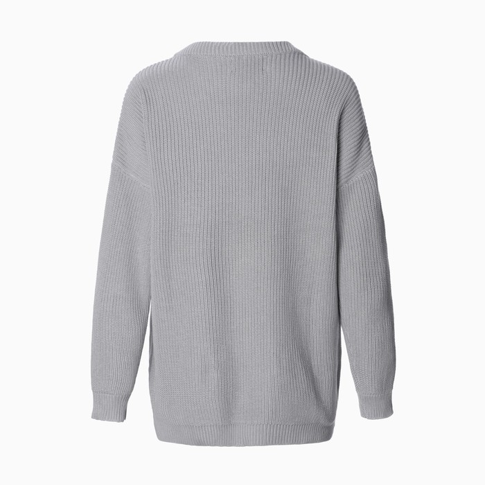 Джемпер женский MIST крупной вязки, серый, р. L (48-50)