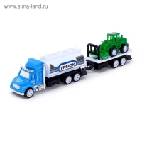 Грузовик инерционный &laquo;Городские службы&raquo; с трактором, МИКС