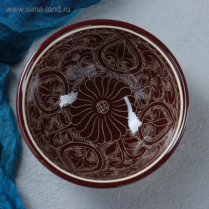 Коса Риштанская Керамика "Узоры" 15 см, малая, коричневая